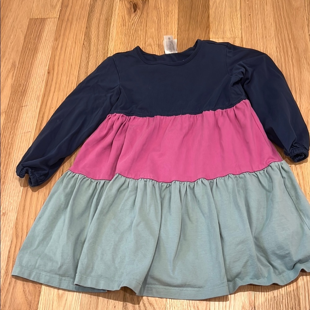 Hanna Andersson Casual Blue and Pink Long Sleeve Sundress
